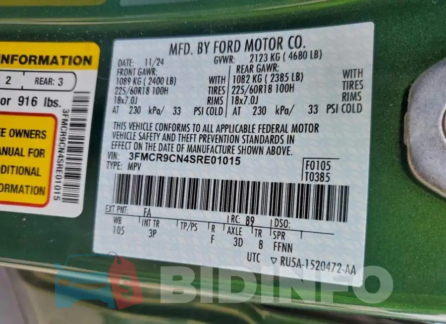 3FMCR9CN4SRE01015 Photo# 13