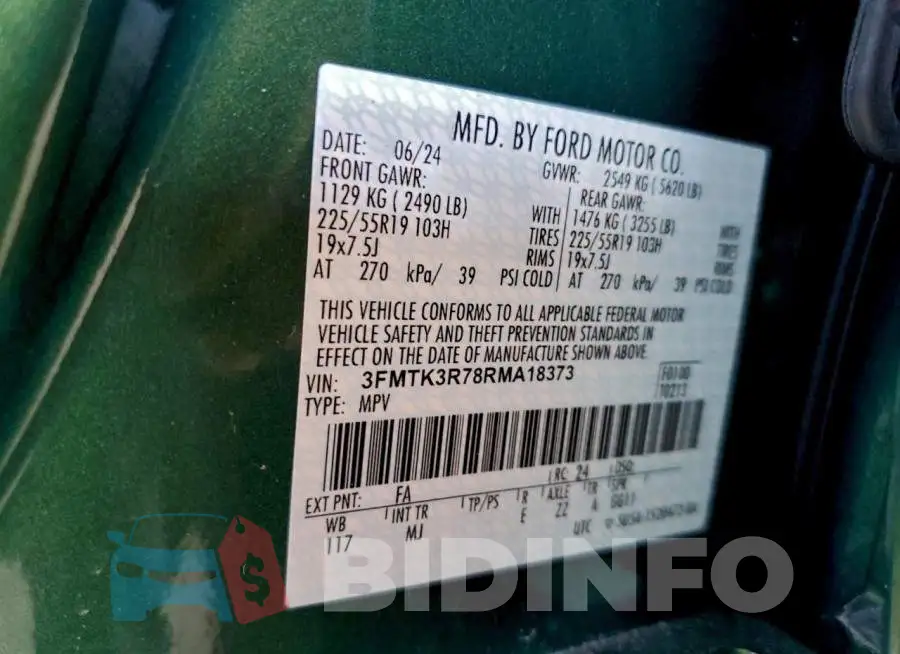 3FMTK3R78RMA18373 Photo# 14