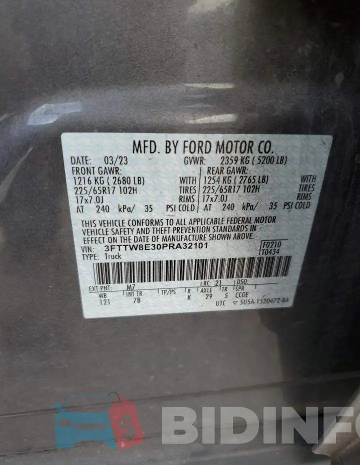 3FTTW8E30PRA32101 Photo# 12
