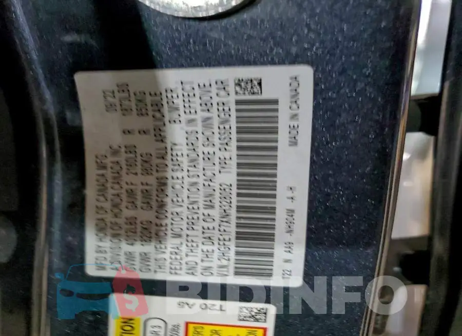 2HGFE1F7XNH328052 Photo# 12