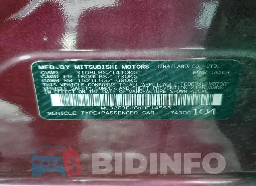 ML32F3FJ8KHF14553 Photo# 12