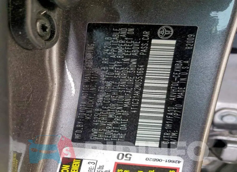 4T1C31AK2MU551664 Photo# 12