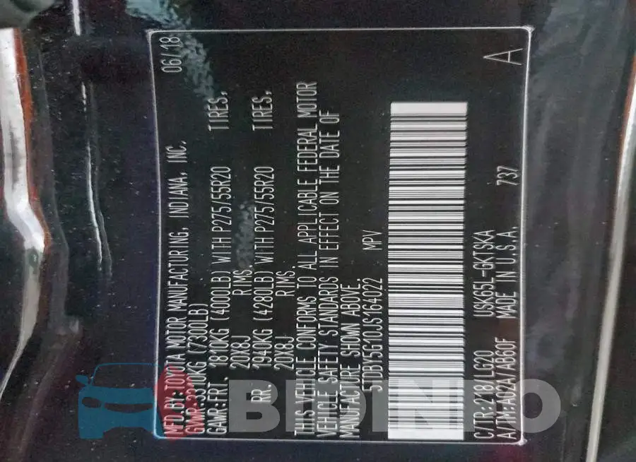 5TDBY5G10JS164022 Photo# 13
