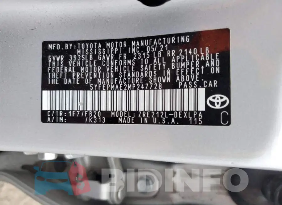 5YFEPMAE2MP247728 Photo# 12
