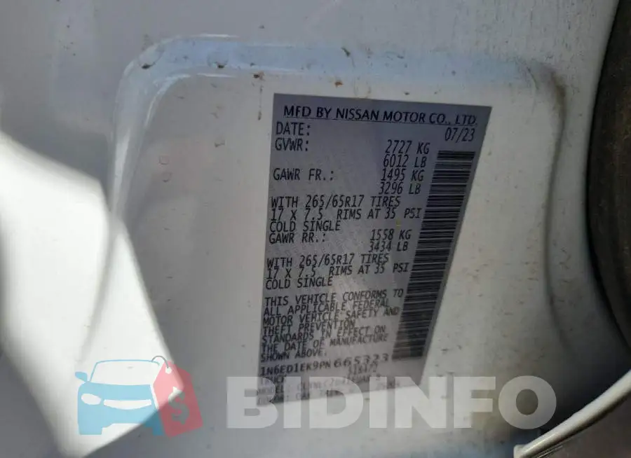 1N6ED1EK9PN665323 Photo# 13