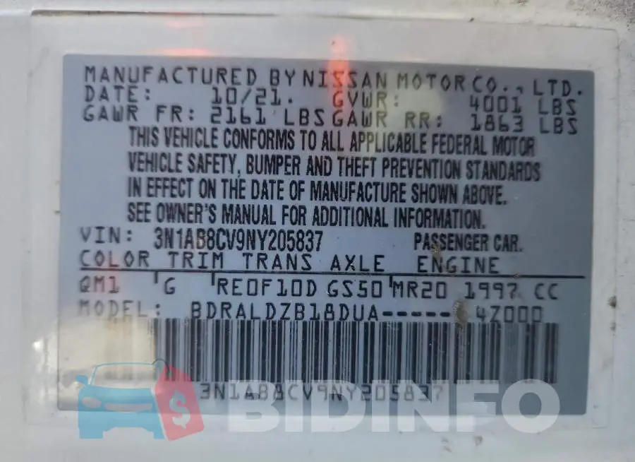 3N1AB8CV9NY205837 Photo# 12