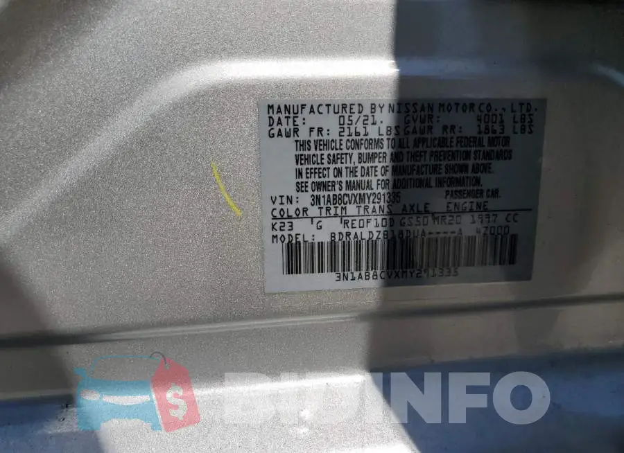 3N1AB8CVXMY291335 Photo# 12