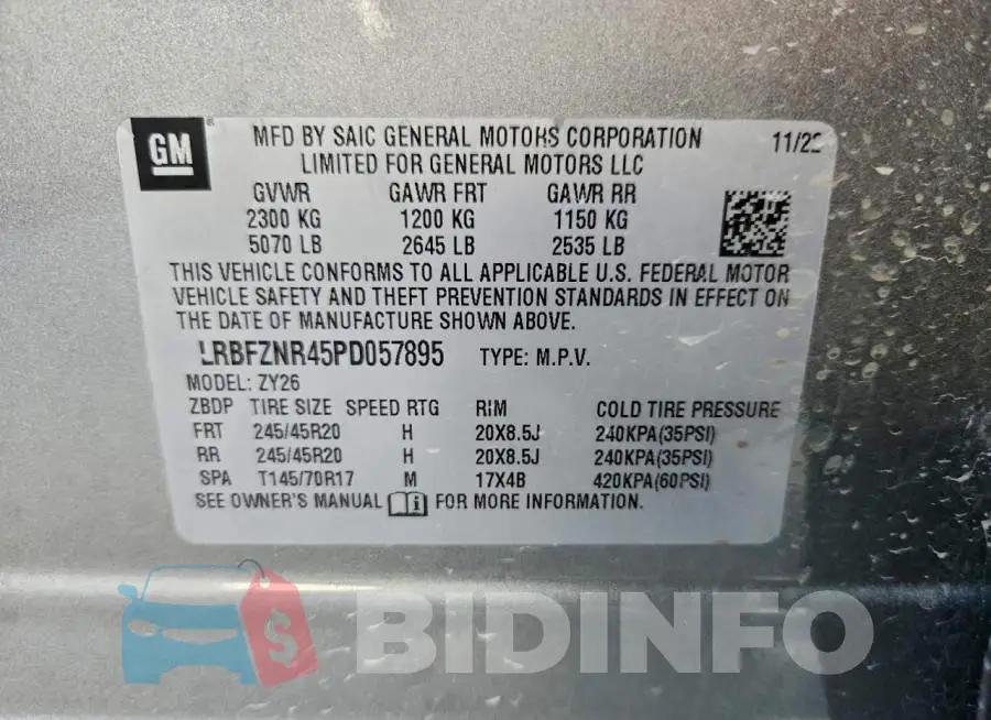 LRBFZNR45PD057895 Photo# 14