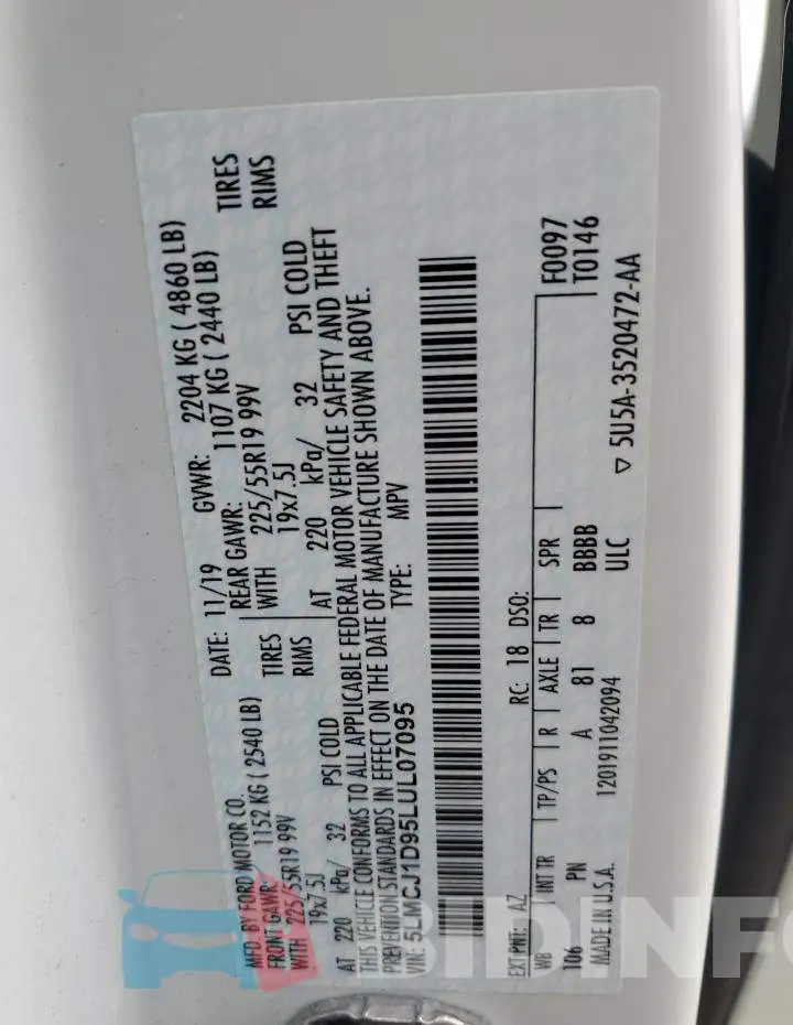 5LMCJ1D95LUL07095 Photo# 13