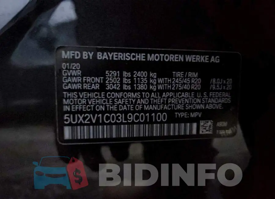 5UX2V1C03L9C01100 Photo# 13