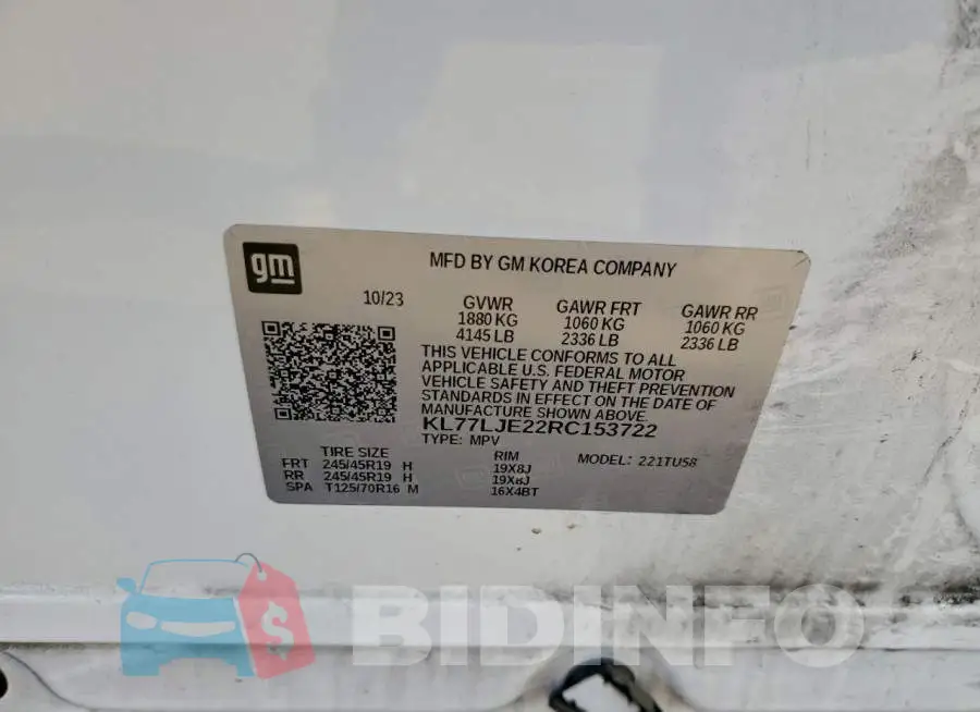 KL77LJE22RC153722 Photo# 13