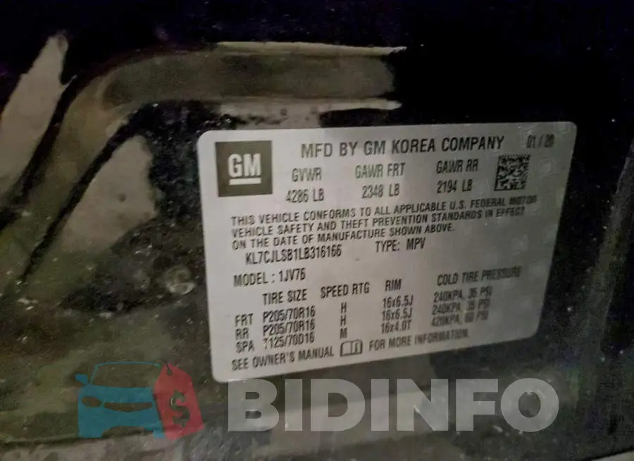 KL7CJLSB1LB316166 Photo# 12