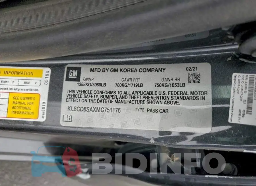 KL8CD6SAXMC751176 Photo# 13