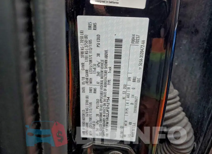 1FTFW1RG2JFD12754 Photo# 12