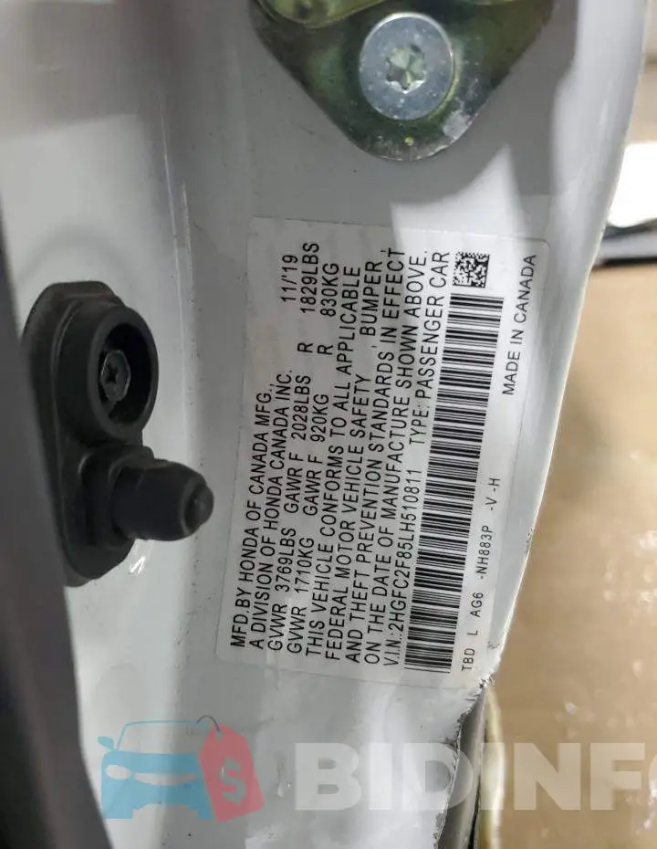 2HGFC2F85LH510811 Photo# 13