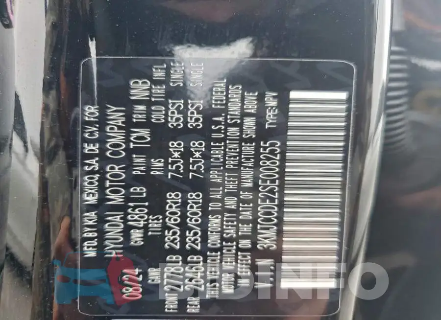 3KMJCCDE2SE008255 Photo# 13