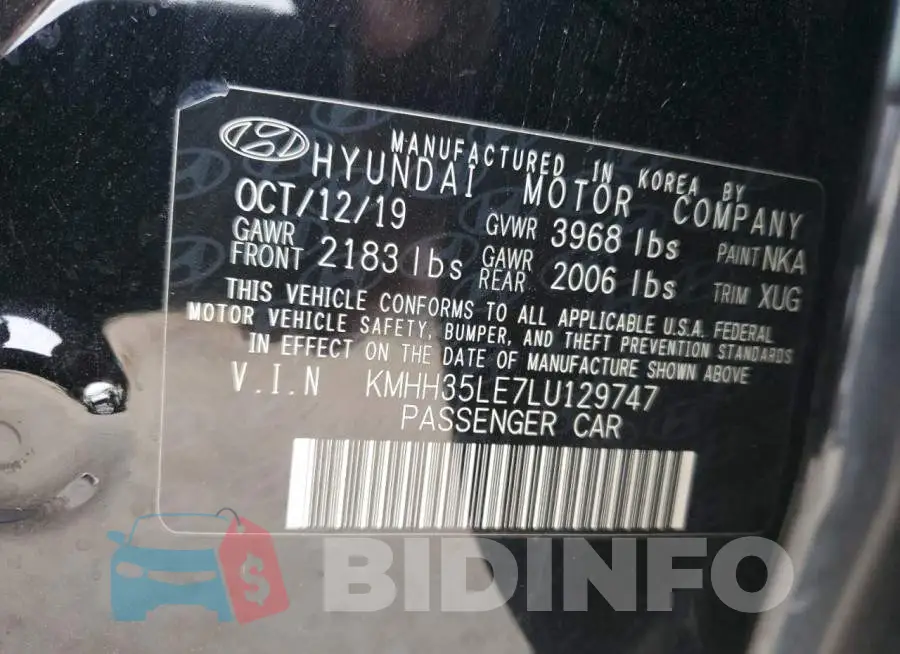 KMHH35LE7LU129747 Photo# 12