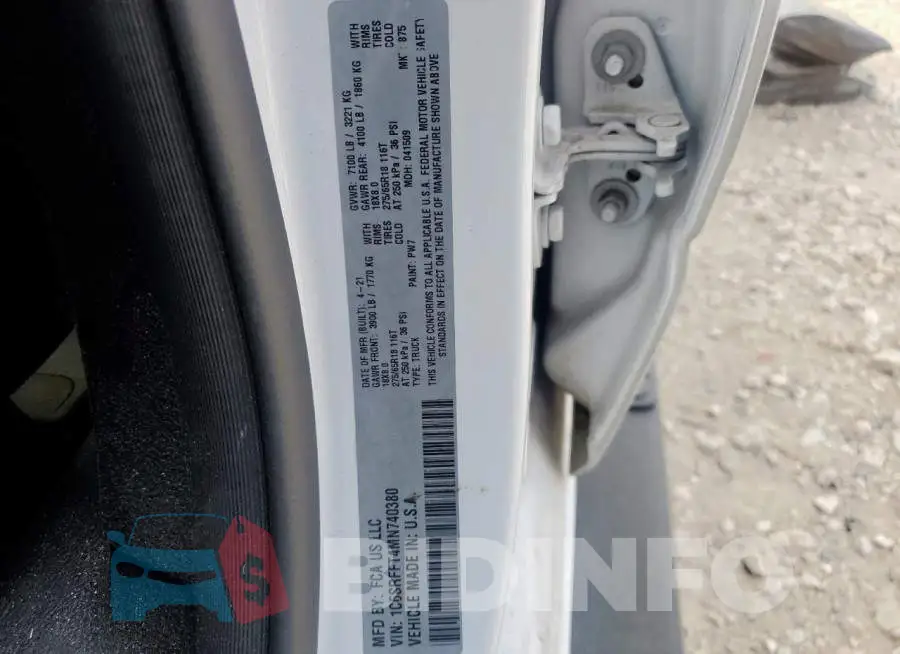 1C6SRFFT4MN740380 Photo# 12