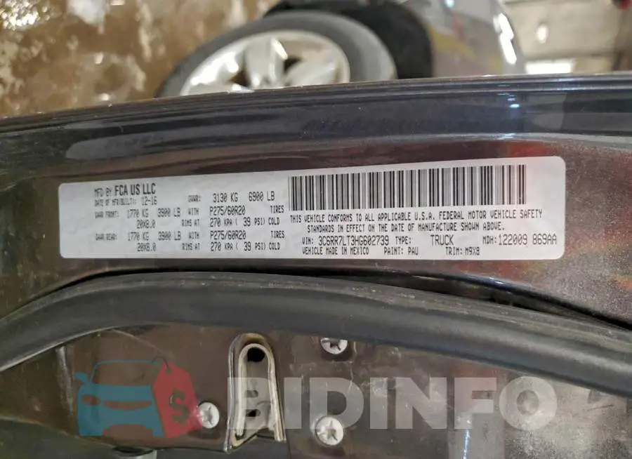 3C6RR7LT3HG602739 Photo# 12