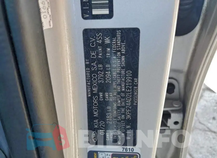 3KPF24AD2LE219910 Photo# 12