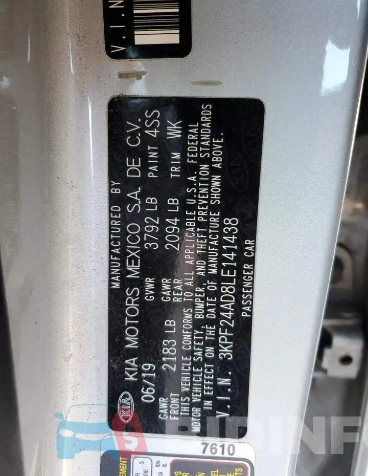 3KPF24AD8LE141438 Photo# 12