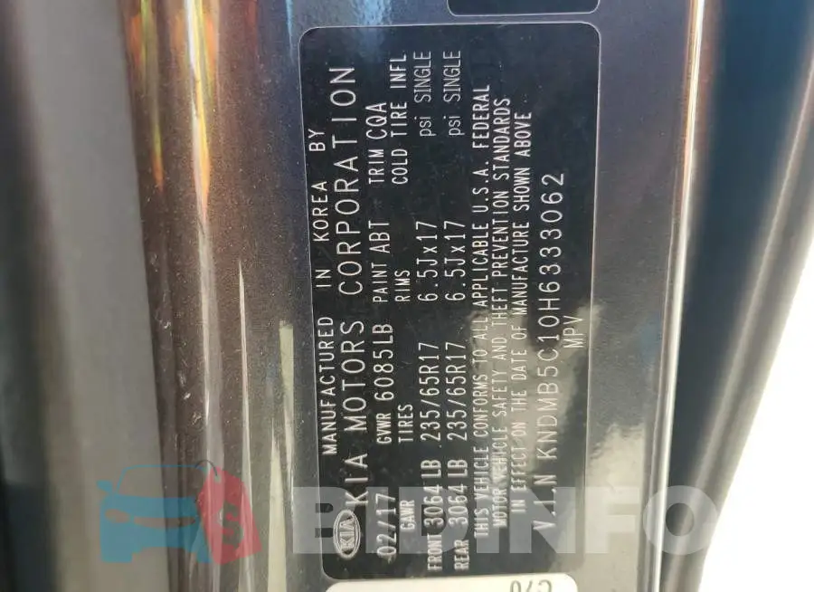 KNDMB5C10H6333062 Photo# 13