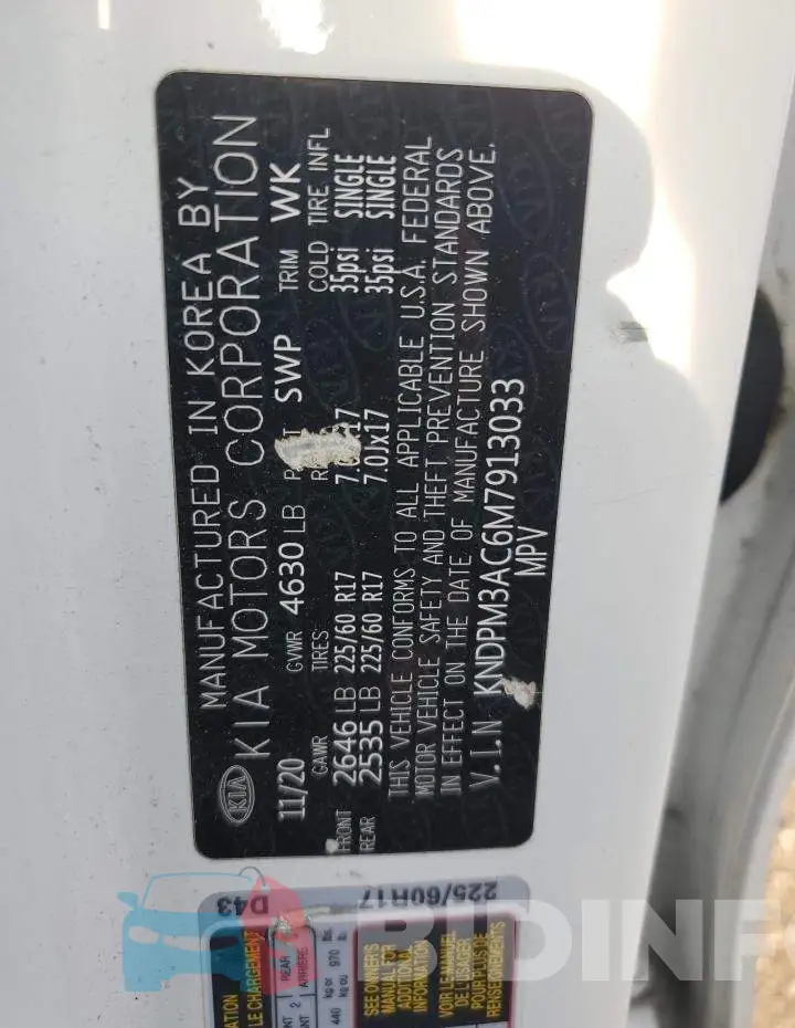 KNDPM3AC6M7913033 Photo# 12