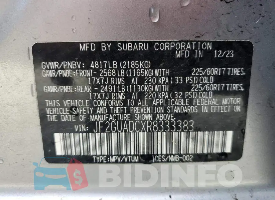 JF2GUADCXR8333383 Photo# 12