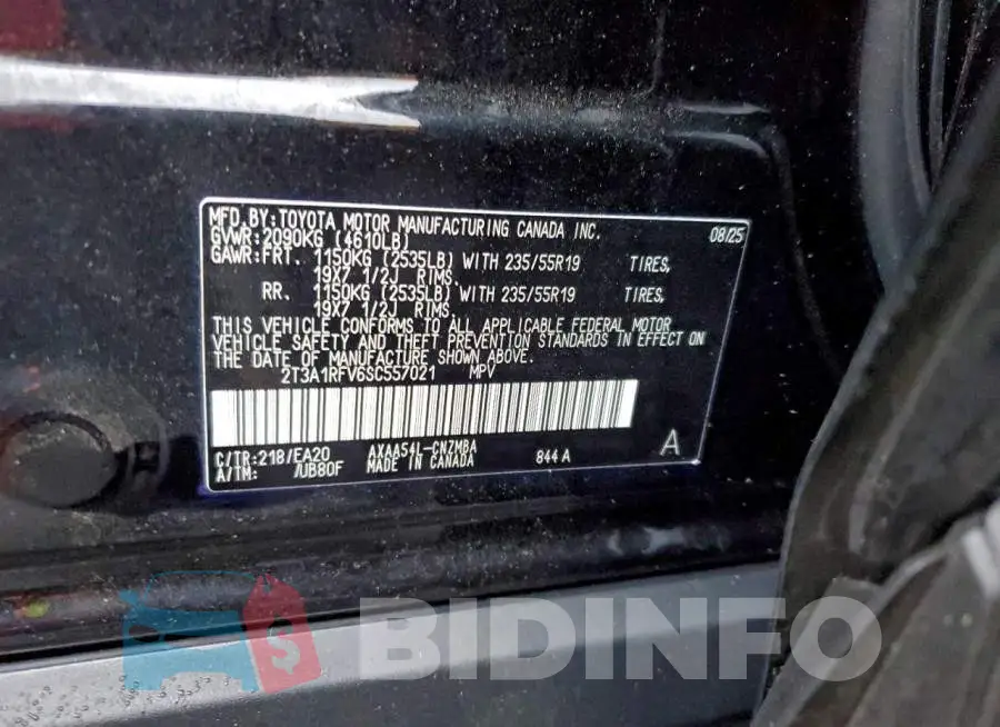 2T3A1RFV6SC557021 Photo# 13