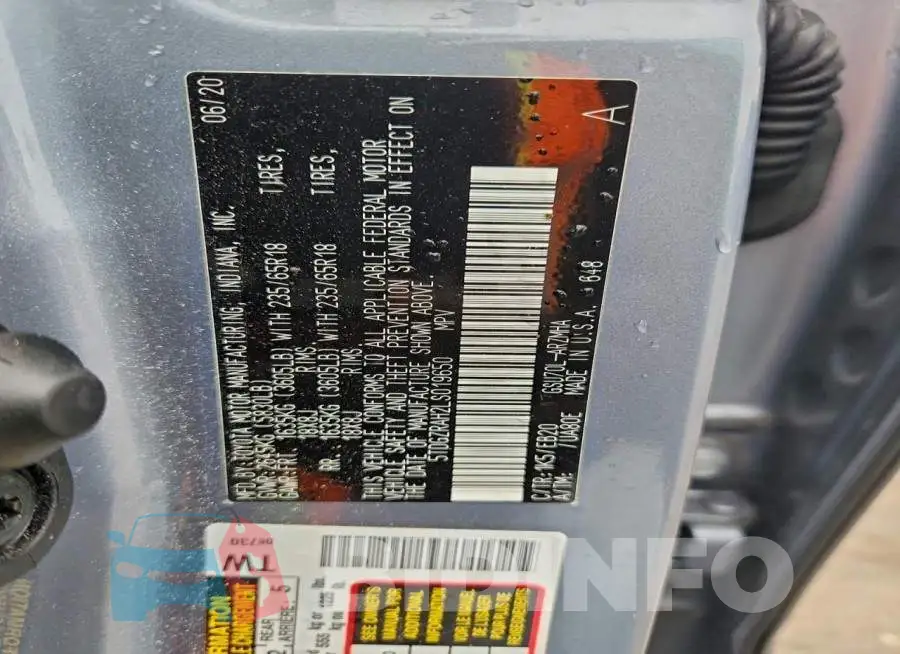 5TDGZRAH2LS019650 Photo# 13