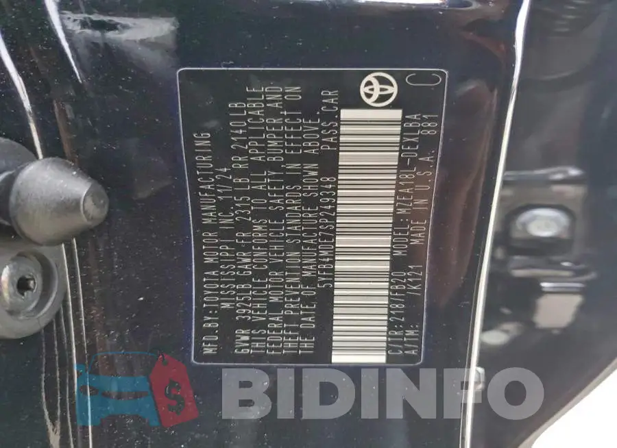5YFB4MDE7SP249348 Photo# 12