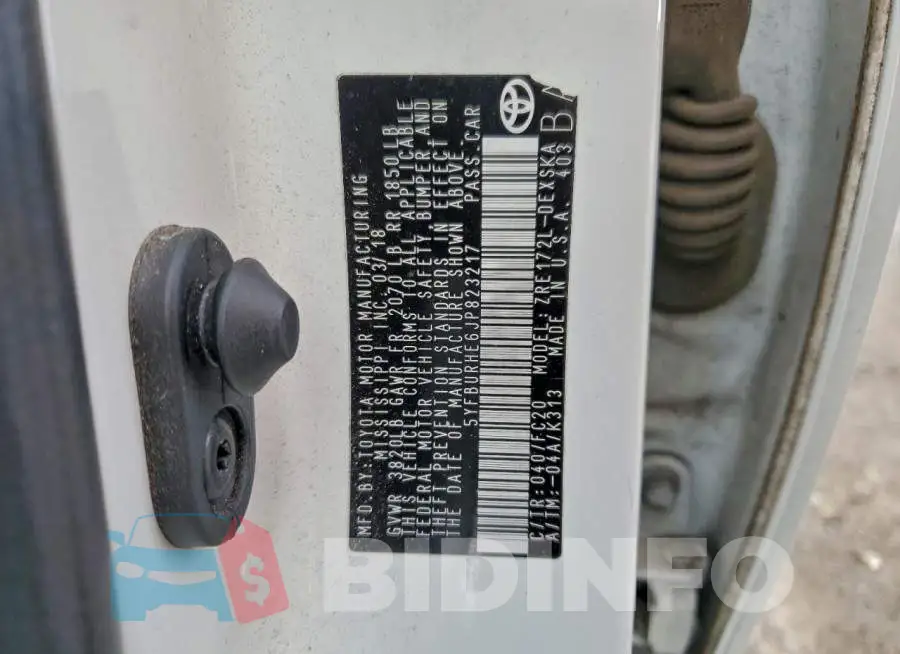 5YFBURHE6JP823217 Photo# 13