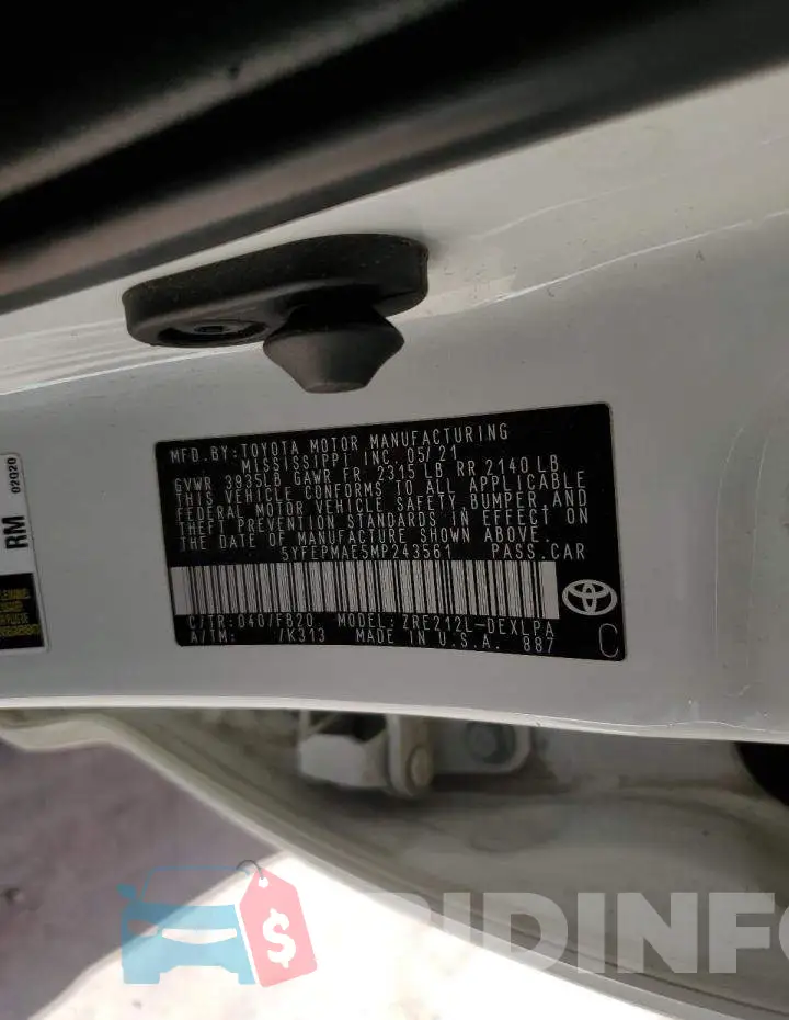 5YFEPMAE5MP243561 Photo# 13