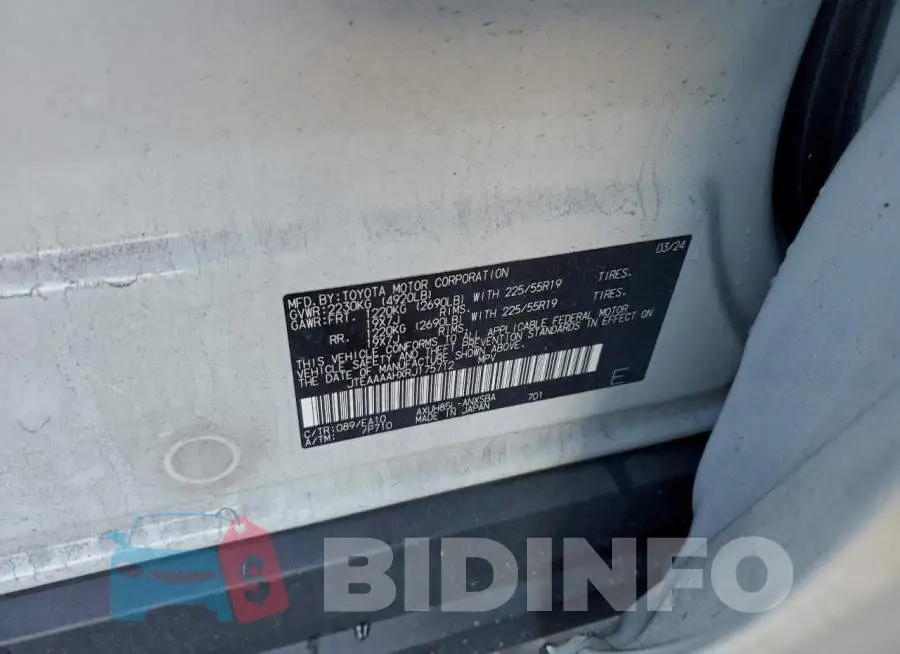 JTEAAAAHXRJ175712 Photo# 13