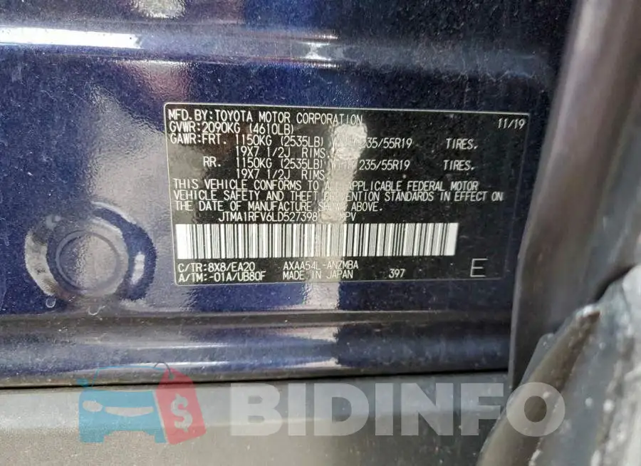 JTMA1RFV6LD527398 Photo# 13