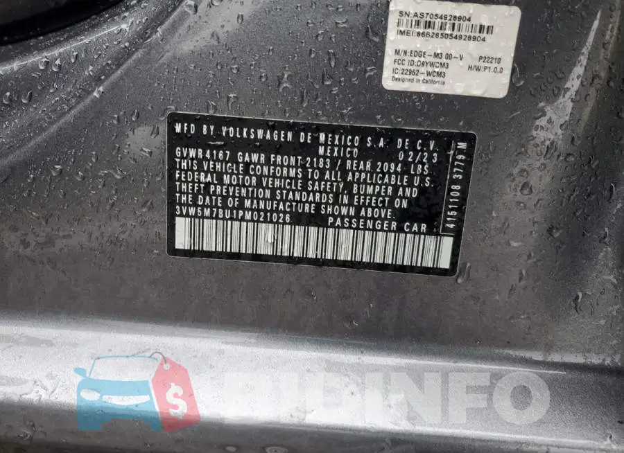 3VW5M7BU1PM021026 Photo# 12