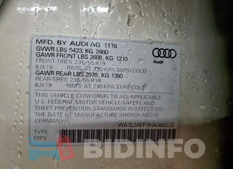 WA1L2AFP3HA088222 Photo# 12