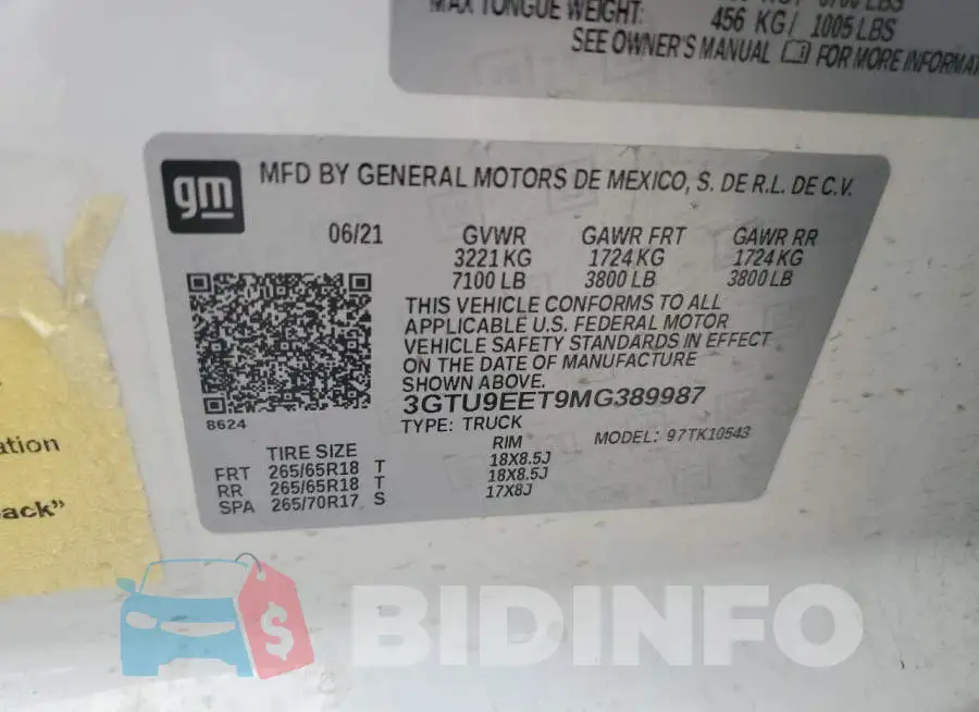 3GTU9EET9MG389987 Photo# 12