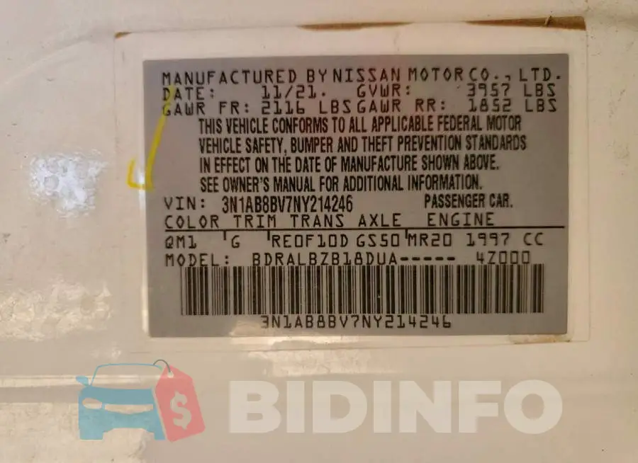 3N1AB8BV7NY214246 Photo# 12