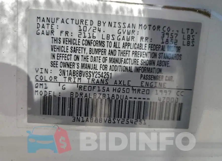 3N1AB8BV8SY254251 Photo# 13