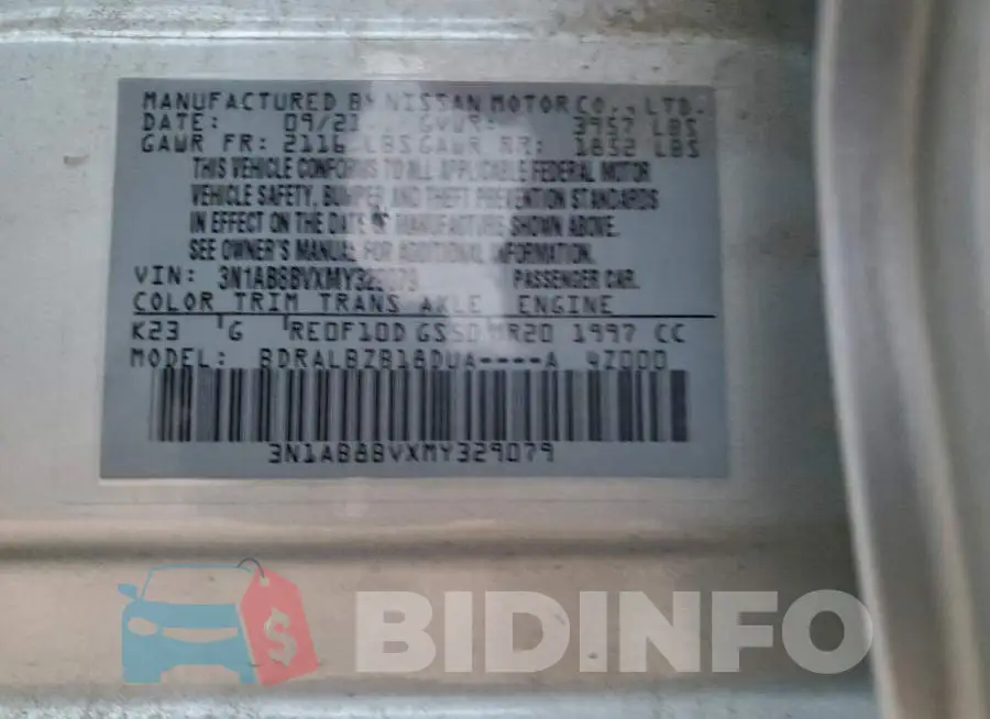 3N1AB8BVXMY329079 Photo# 12