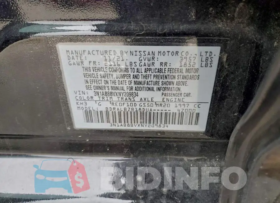3N1AB8BVXNY209834 Photo# 12