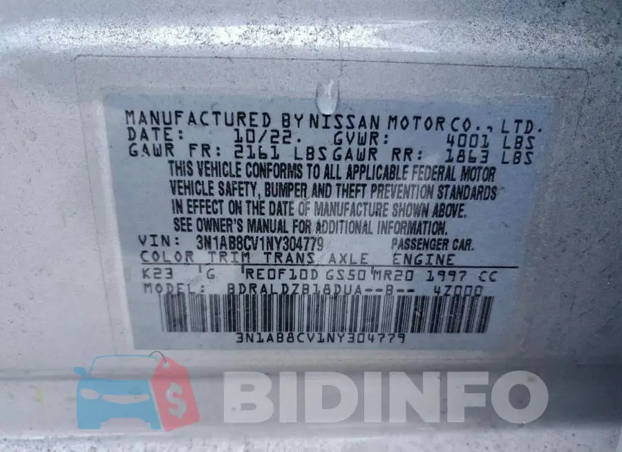 3N1AB8CV1NY304779 Photo# 12