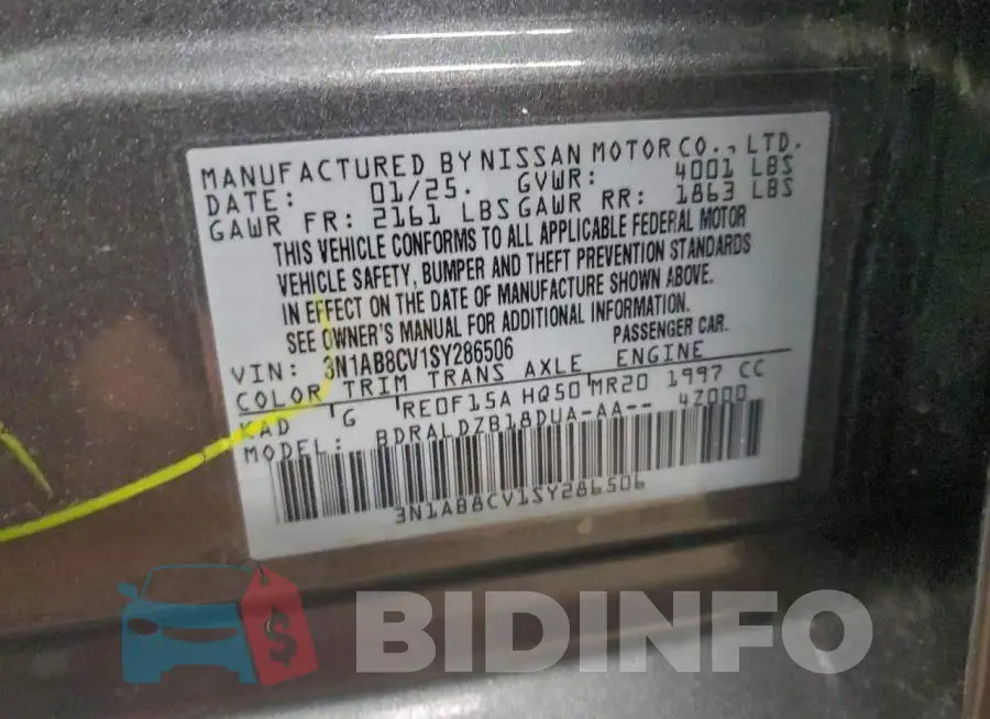 3N1AB8CV1SY286506 Photo# 12