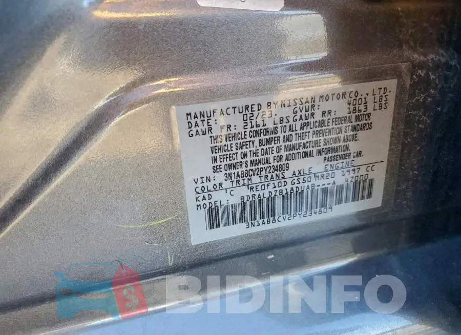3N1AB8CV2PY234809 Photo# 12