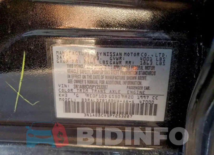 3N1AB8CV5PY253287 Photo# 12