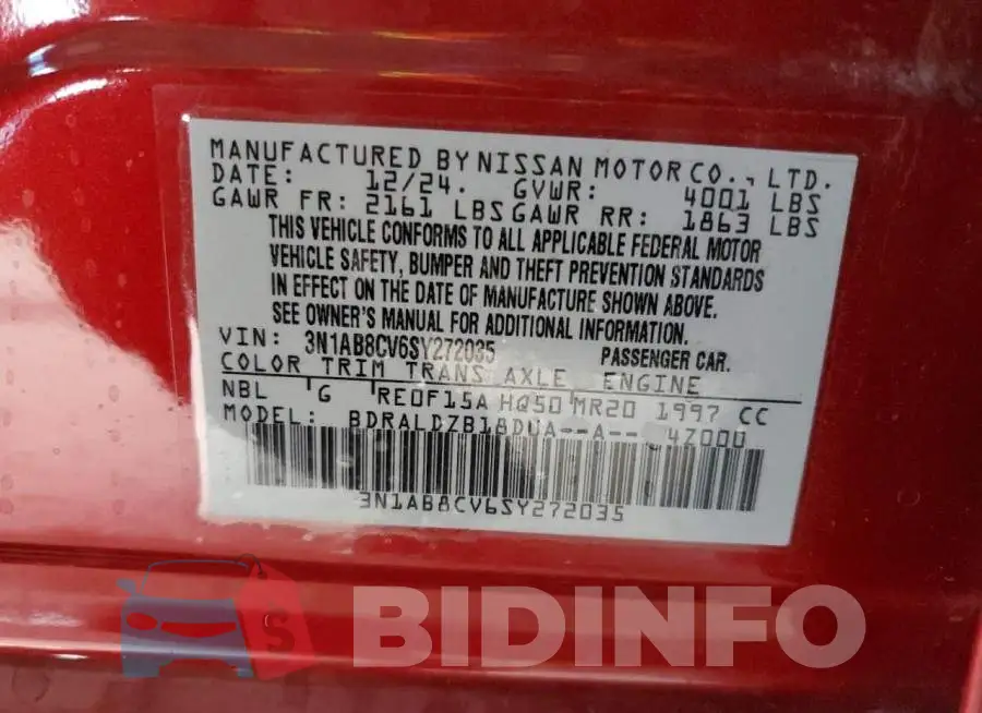 3N1AB8CV6SY272035 Photo# 12
