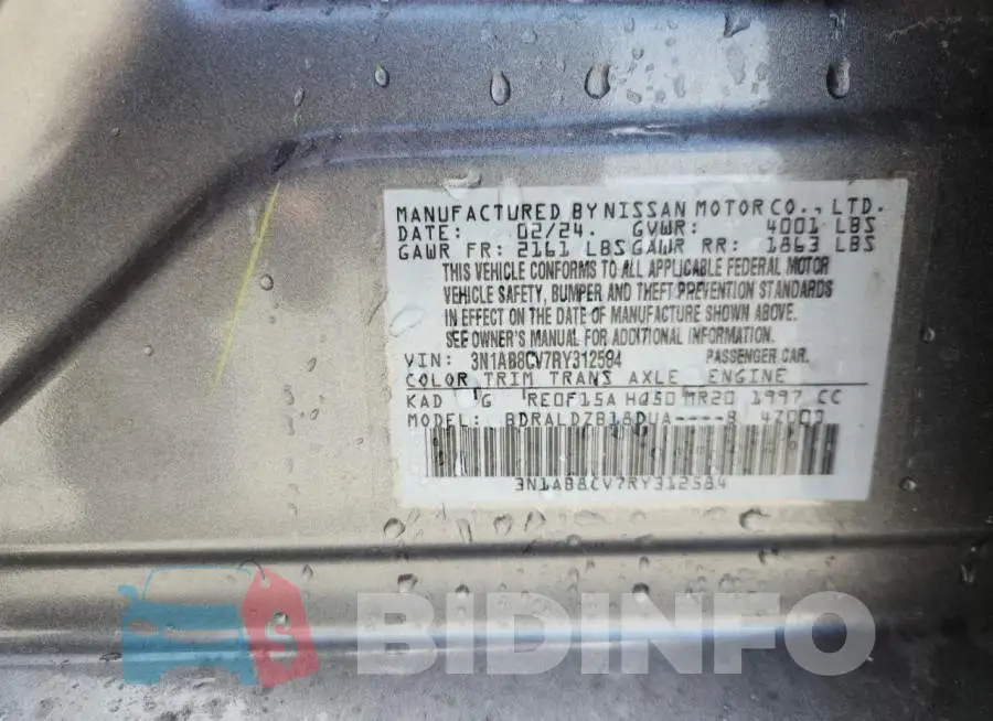3N1AB8CV7RY312584 Photo# 13