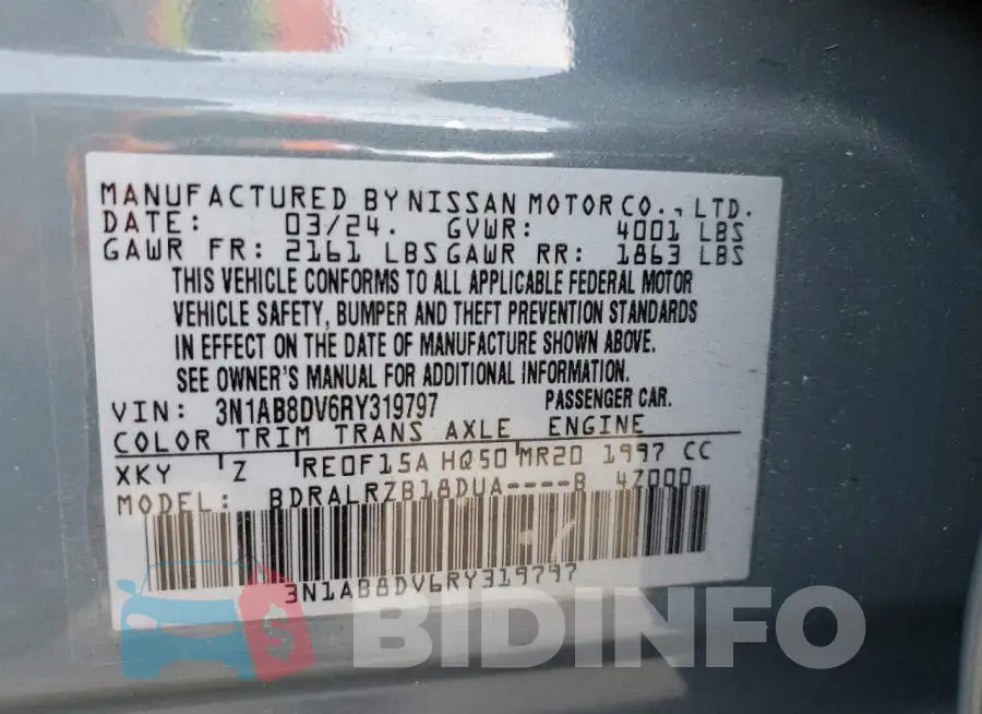 3N1AB8DV6RY319797 Photo# 13