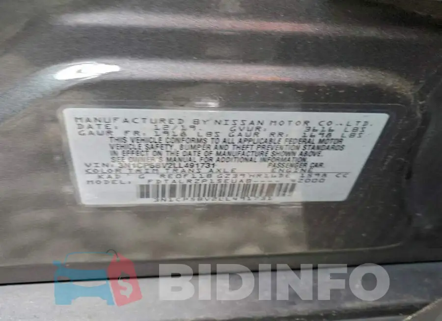 3N1CP5BV2LL491731 Photo# 12